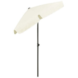 Berkfield Beach Umbrella Sand Yellow 180X120 Cm - thumbnail 4