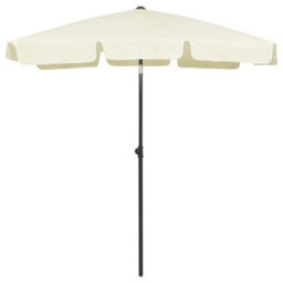 Berkfield Beach Umbrella Sand Yellow 180X120 Cm - thumbnail 1