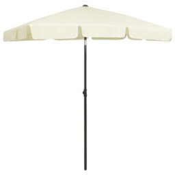 Berkfield Beach Umbrella Sand Yellow 180X120 Cm - thumbnail 2
