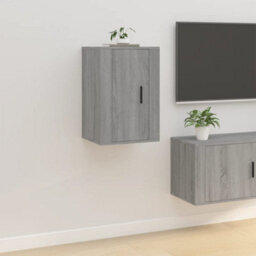 Berkfield Wall Mounted Tv Cabinets 2 Pcs Grey Sonoma 40X34.5X60 Cm - thumbnail 4