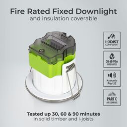 Luceco Ftype Mk2 Brushed Steel Effect Fixed Led Fire-Rated Warm White Downlight 6W Ip65, Pack Of 6 - thumbnail 9