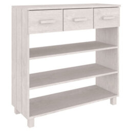Berkfield Sturdy Console Table White 90X35X90 Cm Solid Wood Pine