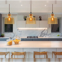 Long Life Lamps Company Modern Vintage Gold Glass Pendant Light Lamp M0225 - thumbnail 8