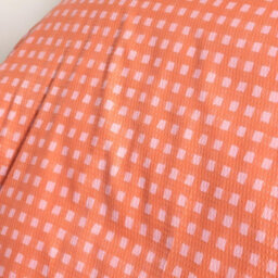 Ohs Gingham Embossed Bedding Set Waffle Duvet Cover With Pillowcase, Coral - Super King - thumbnail 4