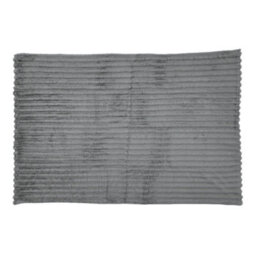 Thehotsale Luxurious Exquisite Flannel Imitation Rabbit Fur Solid Warm Reversible Fluffy Striped Throw Blanket Grey 200Cm W X 180Cm D - thumbnail 5