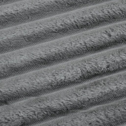 Thehotsale Luxurious Exquisite Flannel Imitation Rabbit Fur Solid Warm Reversible Fluffy Striped Throw Blanket Grey 200Cm W X 180Cm D - thumbnail 6