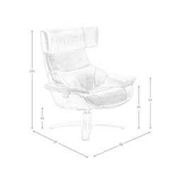 Angel Cerda Elegant Chocolate Brown Leather Swivel Recliner Armchair For Ultimate Comfort - thumbnail 7
