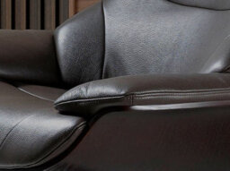 Angel Cerda Elegant Chocolate Brown Leather Swivel Recliner Armchair For Ultimate Comfort - thumbnail 4