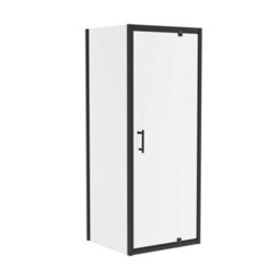 Sundaze Bathroom 700mm Pivot Door Shower Enclosure Matt Black Framed 800mm With Side Panel And Black Smc Shower Tray - thumbnail 2