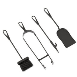 Lassic Fire Vida 5 Piece Buxton Black Companion Set - Shovel, Brush, Poker, Tong - thumbnail 9