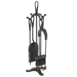 Lassic Fire Vida 5 Piece Buxton Black Companion Set - Shovel, Brush, Poker, Tong - thumbnail 8