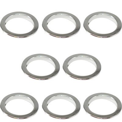 Neel Blue 40mm Curtain Eyelets Round Plastic Eyelets, Silver - 8Pcs - image 1