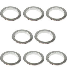 Neel Blue 40mm Curtain Eyelets Round Plastic Eyelets, Silver - 8Pcs