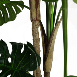 Leaf Artificial Monstera Plant 150Cm Luxury Cheese Plant Tall Copper Metal Planter - thumbnail 4