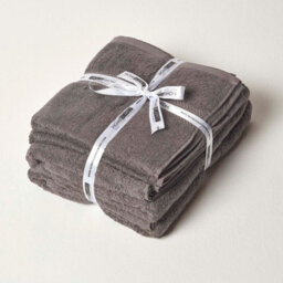 Homescapes Slate Grey 100% Combed Egyptian Cotton Towel Bale Set 500 Gsm - thumbnail 2
