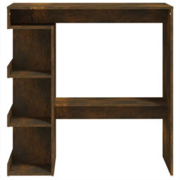Vidaxl Bar Table With Storage Rack Smoked Oak 100X50X101.5Cm Engineered Wood - thumbnail 5