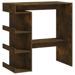 Vidaxl Bar Table With Storage Rack Smoked Oak 100X50X101.5Cm Engineered Wood