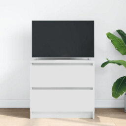 Berkfield Tv Cabinet White 60X35X54 Cm Engineered Wood - thumbnail 3