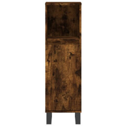 Berkfield 3 Piece Bathroom Cabinet Set Smoked Oak Engineered Wood - thumbnail 8