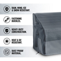 Vonhaus Waterproof Garden Bench Cover , Premium Heavy Duty Cover For 3 Seater Benches (H88 X W160 X D70Cm) - thumbnail 2