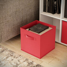 Urbn-Living Oak, Red - Wide 7-Cube Bookcase With Drawers - thumbnail 2