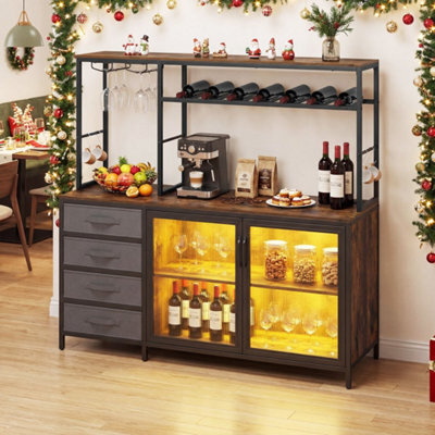 Kitchen Modern Sideboard Wine Coffee Bar Cabinet - image 1