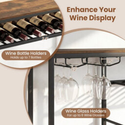 Kitchen Modern Sideboard Wine Coffee Bar Cabinet - thumbnail 4