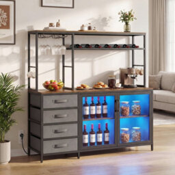 Kitchen Modern Sideboard Wine Coffee Bar Cabinet - thumbnail 6
