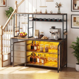 Kitchen Modern Sideboard Wine Coffee Bar Cabinet - thumbnail 3