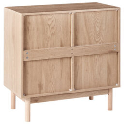 Wyld And Coco Light Brown Rattan Front Sideboard With 9-Bottle Wine Rack And Glass Holders - thumbnail 6