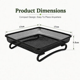 Metal Bird Mesh Ground Feeder Tray Platform For Garden Wild Birds 17X17X5.5Cm - thumbnail 2