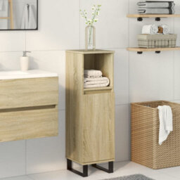 Berkfield Bathroom Cabinet Sonoma Oak 30X30X100 Cm Engineered Wood - thumbnail 3
