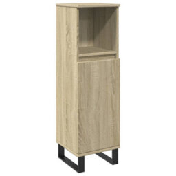 Berkfield Bathroom Cabinet Sonoma Oak 30X30X100 Cm Engineered Wood - thumbnail 2
