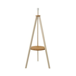 ValueLights Morrigan Cream Wood Shelf Floor Lamp Base - thumbnail 5