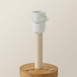 ValueLights Morrigan Cream Wood Shelf Floor Lamp Base - thumbnail 3
