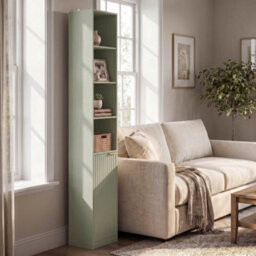 Bookcase Adjustable Shelf 6 Tier Tall Anti Tip Hardware Light Green - thumbnail 6