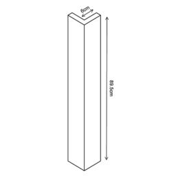 Premium Kitchens Ethos Matt Indigo Tall Wall Corner Post, (W)59mm (L)895mm - thumbnail 5