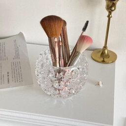 Dot Glass Candle Holder - Clear - Set Of 2 - thumbnail 1