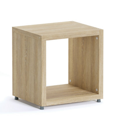 RB UK Boon Cube Shelving Unit Eco-Friendly Bookcase Freestanding Heavy Duty Oak, Made In Austria (H)400mm (W)380mm (D)330mm