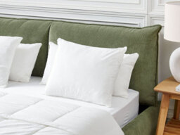 Beliani Bed Pillow Triglav High Polyester 50 X 60 Cm White - thumbnail 2