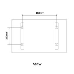 Mirrorstone Heating Mirrorstone Classic White Panel Fir Coated Aluminium 580W Infrared Heating Panel - thumbnail 8