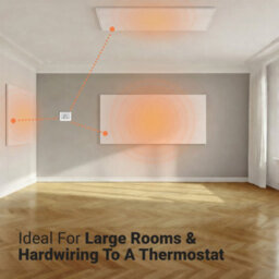 Mirrorstone Heating Mirrorstone Classic White Panel Fir Coated Aluminium 580W Infrared Heating Panel - thumbnail 3