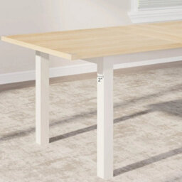 Extendable Table 47.3'' 63'' Wooden Kitchen Dining Table With Metal Frame & Legs - thumbnail 5