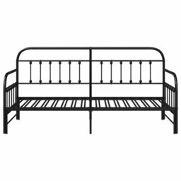 Berkfield Daybed Frame With Trundle Black 90X190 Cm Steel - thumbnail 6