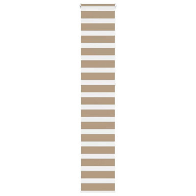 Berkfield Zebra Blind Sand Brown 40X230 Cm Fabric Width 35.9 Cm Polyester - image 1