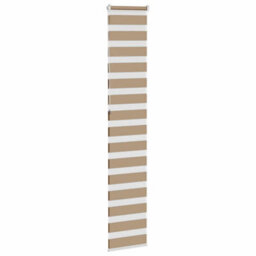 Berkfield Zebra Blind Sand Brown 40X230 Cm Fabric Width 35.9 Cm Polyester - thumbnail 4