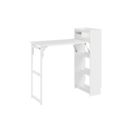 Sobuy Kitchen Cart With Foldable Table 78.5X20.9X47.2 Inch Load Capacity 69 Kg Fwt115-W - White - thumbnail 3