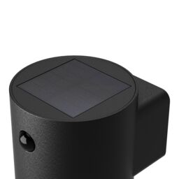Non-Adjustable Black Solar-Powered Led 2W Pir With Motion Sensor Cylinder Outdoor Wall Light - thumbnail 4