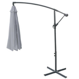 Sundaze 3M Grey Banana Parasol Cantilever Hanging Parasol Umbrella With Crank Function, Base Weights - thumbnail 4