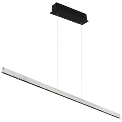 Luminosa Lighting Luminosa Dentsy 120Cm Bar Pendant Ceiling Light Matt Silver Led Dimmable 4000K Touch Dimmer - image 1